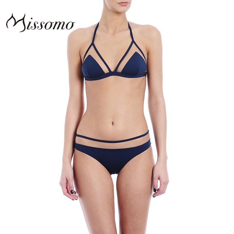 Mariage - Beach sexy cut glass hanging neck strap swimwear suit - Bonny YZOZO Boutique Store
