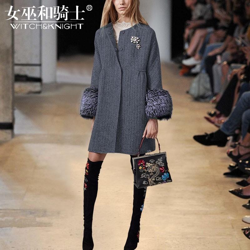Mariage - Attractive Slimming Wool Winter 9/10 Sleeves Wool Coat Overcoat - Bonny YZOZO Boutique Store