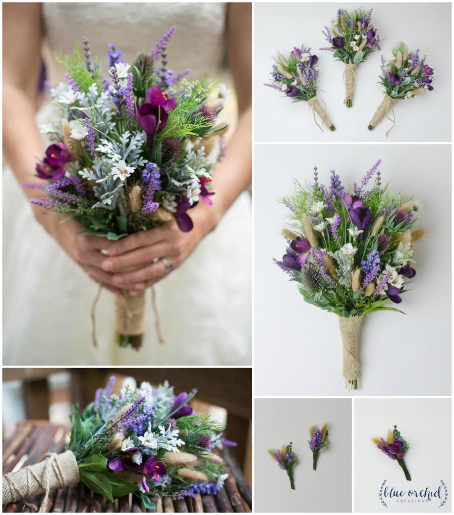 Hochzeit - wildflower bouquet, bridal bouquet, wedding flowers, artificial wedding bouquet, wedding bouquet, bridesmaid bouquet, wedding bouquet set