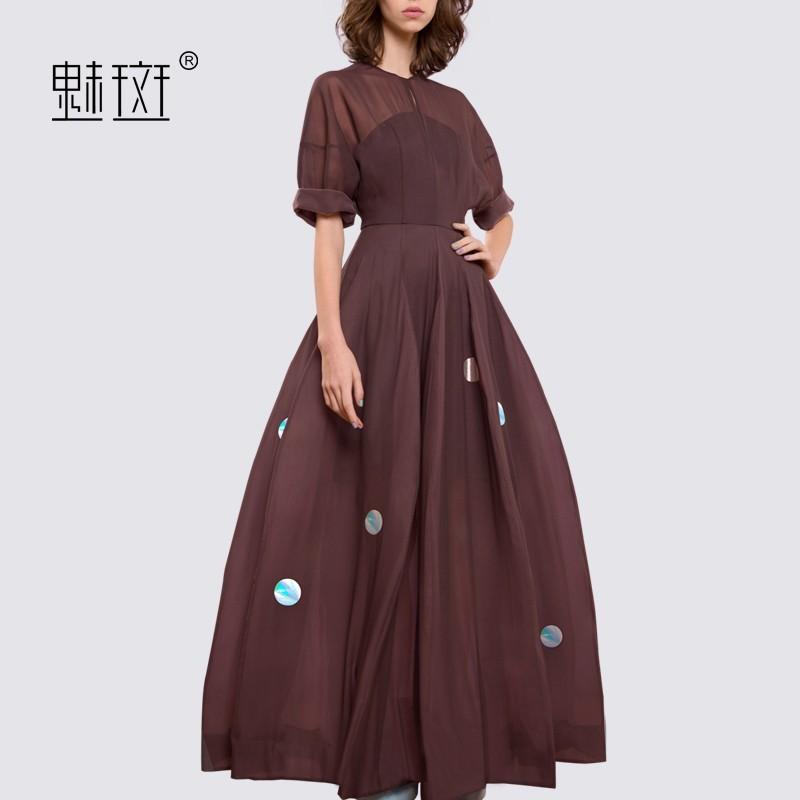 زفاف - Vogue Slimming Curvy 1/2 Sleeves Trail Dress Fabulous Fall Dress - Bonny YZOZO Boutique Store