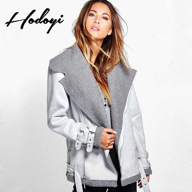 Свадьба - 2017 new ladies stylish cool warm in winter-skin jacket - Bonny YZOZO Boutique Store