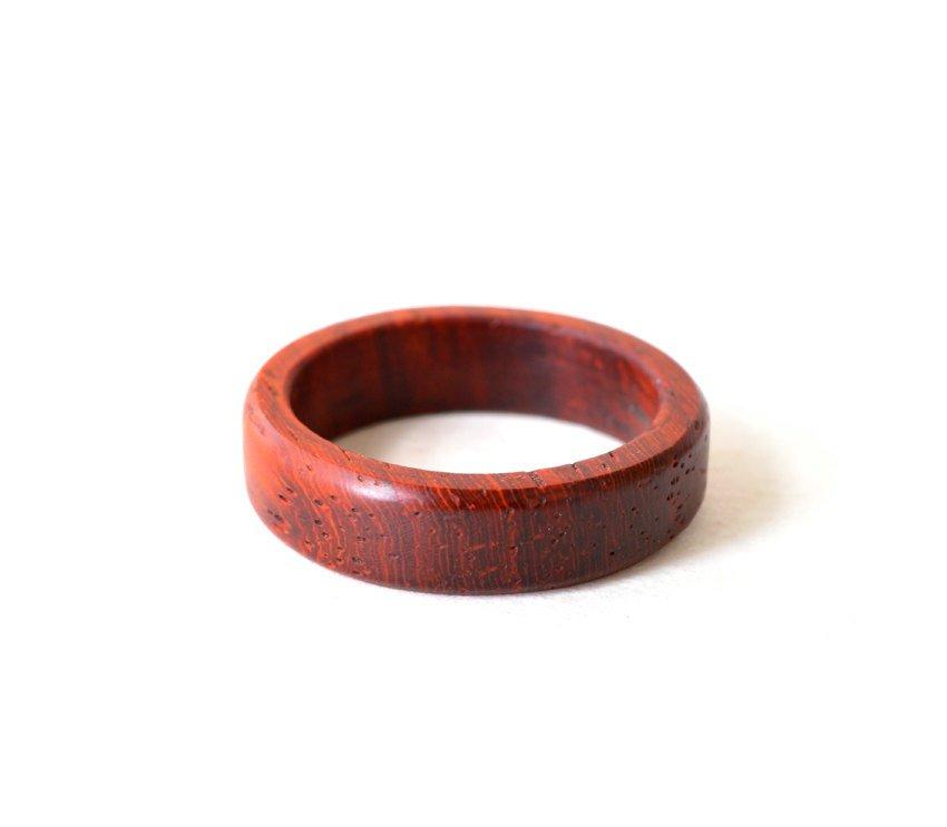 Hochzeit - Red Wooden Ring, Padauk Wood Ring, Men Wedding Band, Wedding Rings, Unisex Ring, Wooden Wedding Jewelry, Natural Jewelry, Holiday Gift