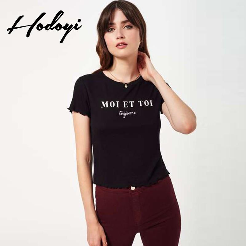 Mariage - 2017 summer new women's fashion letters printed slim t-girl - Bonny YZOZO Boutique Store