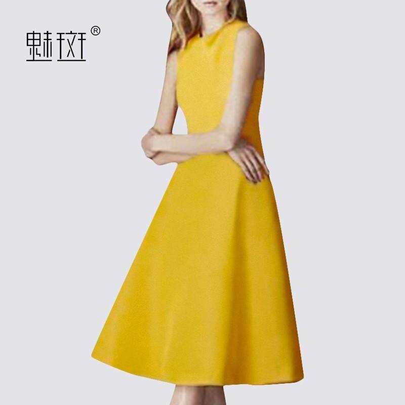 Mariage - Attractive Slimming A-line Sleeveless It Girl Summer Yellow Dress - Bonny YZOZO Boutique Store