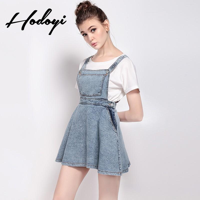 Mariage - 2017 summer styles dresses skirts and loose dresses in summer high waist overalls denim skirt - Bonny YZOZO Boutique Store