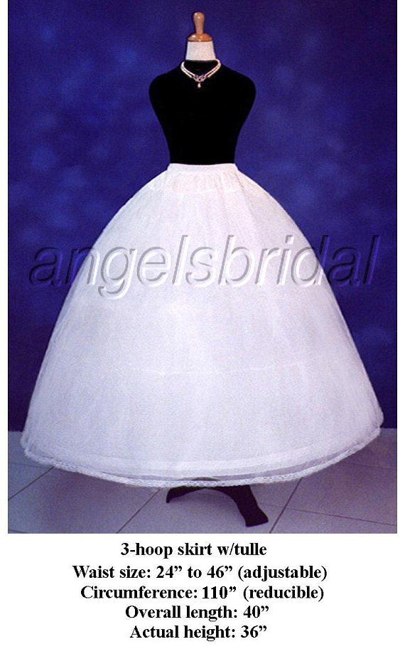 Свадьба - 3-Hoop Petticoat Crinoline Bridal Wedding Gown Dress Underskirt Skirt Slip