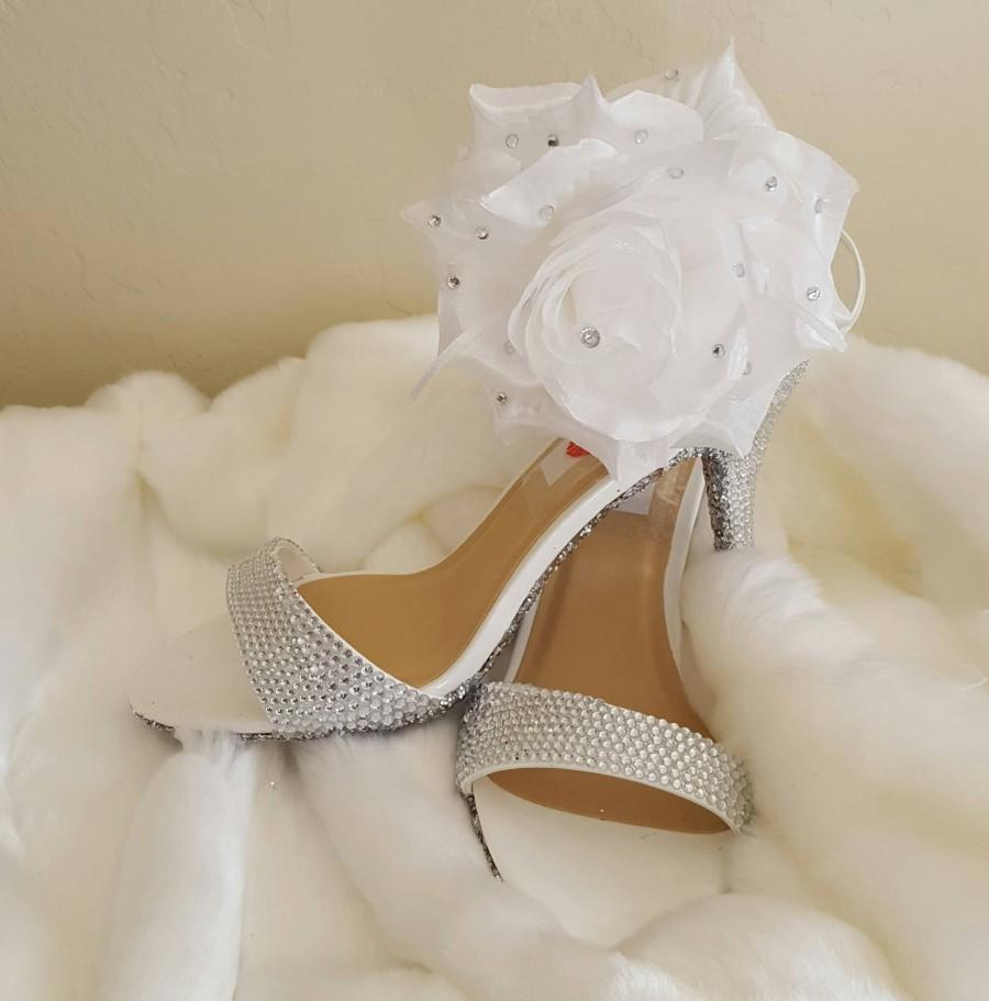 زفاف - Ice Princess Rhinestone Crystal Cinderella Bridal Wedding Heels