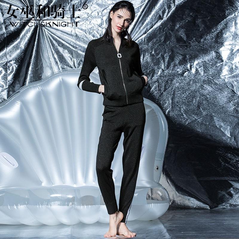 Mariage - Vogue Sport Style Attractive Slimming Casual Black Outfit Twinset - Bonny YZOZO Boutique Store