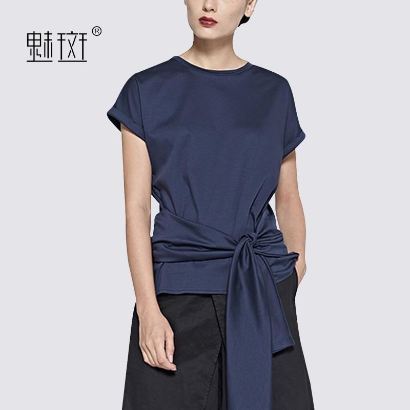 زفاف - Oversized Plus Size One Color Summer Casual Short Sleeves Essential T-shirt Top - Bonny YZOZO Boutique Store