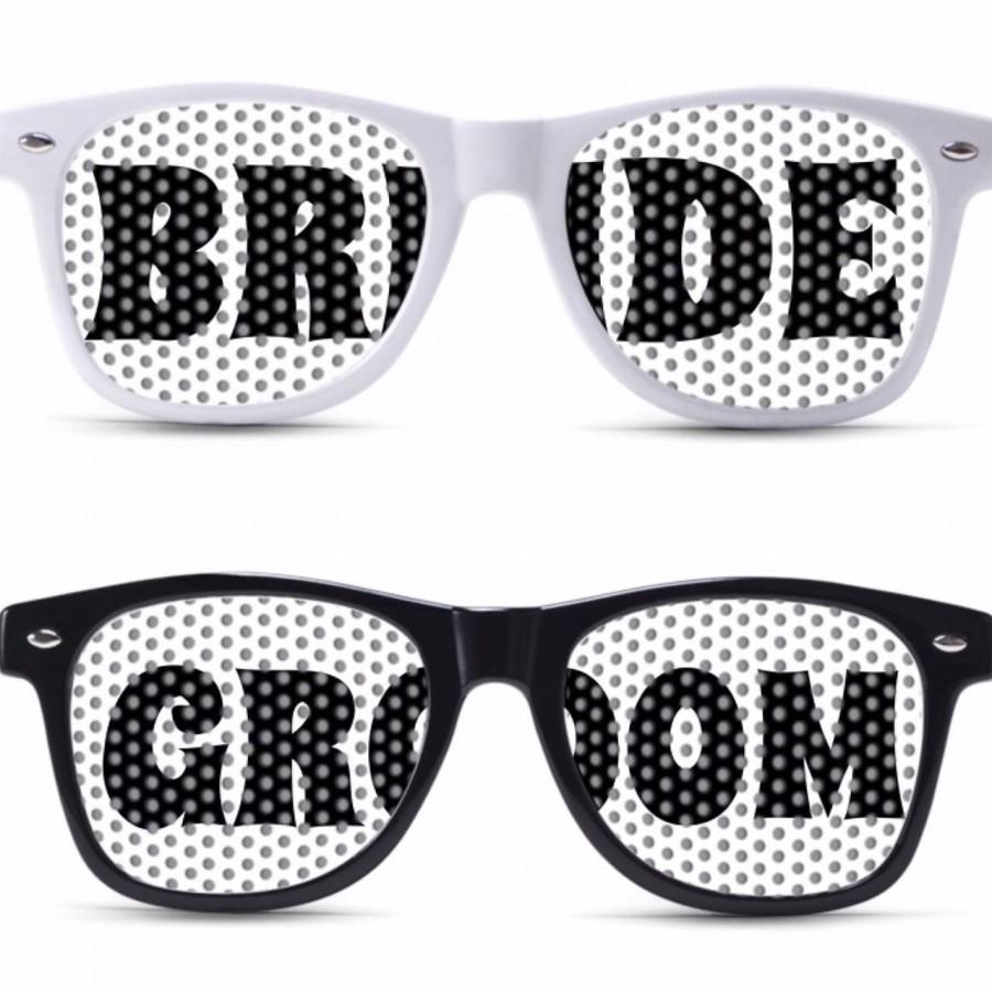 Hochzeit - BRIDE AND GROOM custom wedding party glasses for weddings celebration wedding sunglasses
