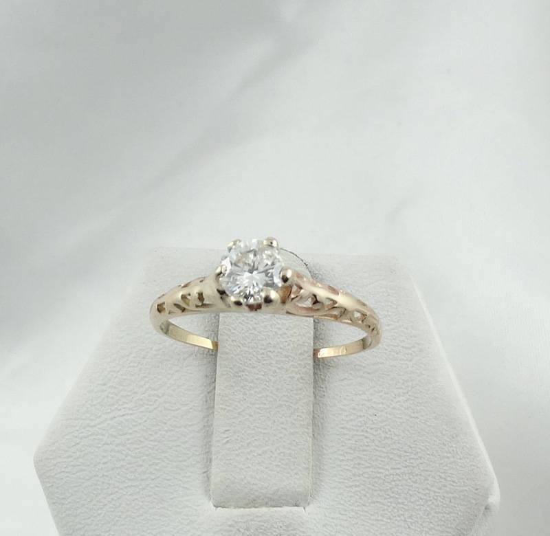 Mariage - Rare Ostby And Barton Edwardian Era 1/2 Carat Diamond Solitaire Engagement Ring 14K Yellow Gold FREE SHIPPING!  #OSTBY-GR1