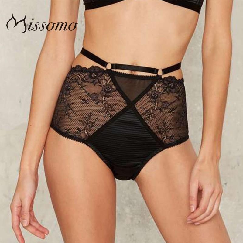Mariage - Vogue Sexy Split Front Slimming High Waisted One Color Lace Underpant - Bonny YZOZO Boutique Store