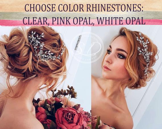 Свадьба - Crystal Bridal Headpiece Hair Clip-Bridal Rhinestone Clip-Brides Headpiece-Silver Wedding Headpiece-Veil Decoration-bridal hair accessories