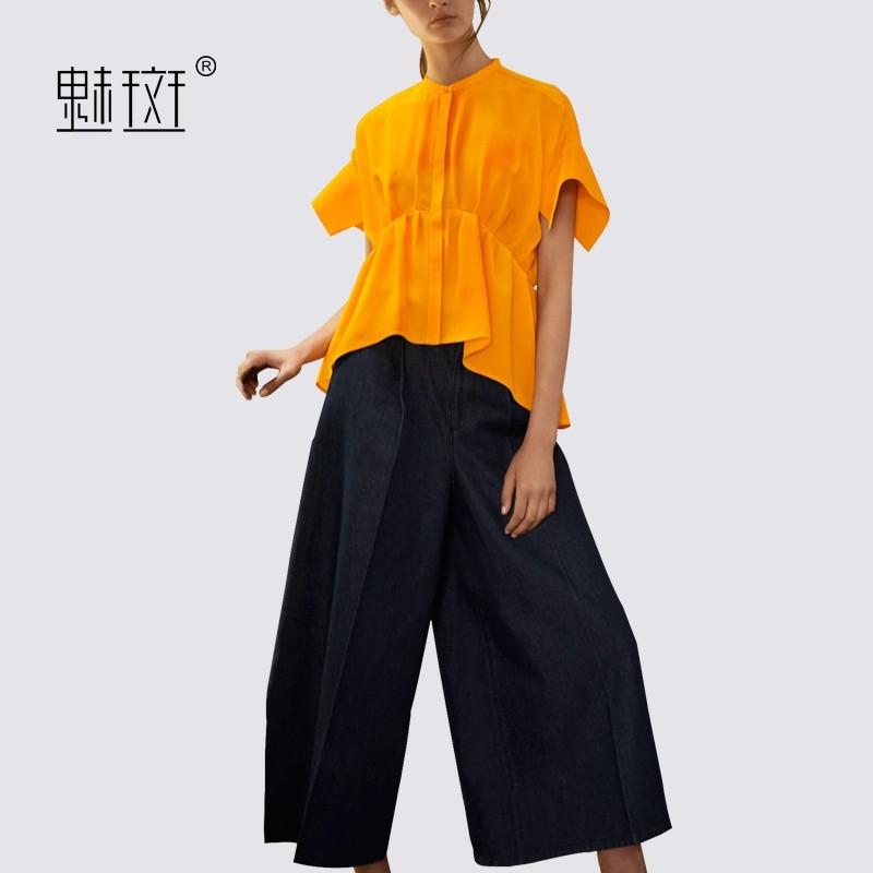Hochzeit - Plus Size loose wide leg pants two piece set 2017 summer New Women's short-sleeved casual fashion suits - Bonny YZOZO Boutique Store