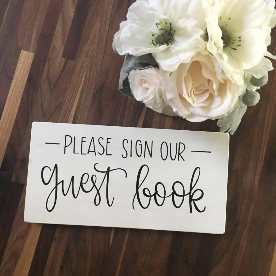 زفاف - Please Sign Our Guest Book - Wood Sign