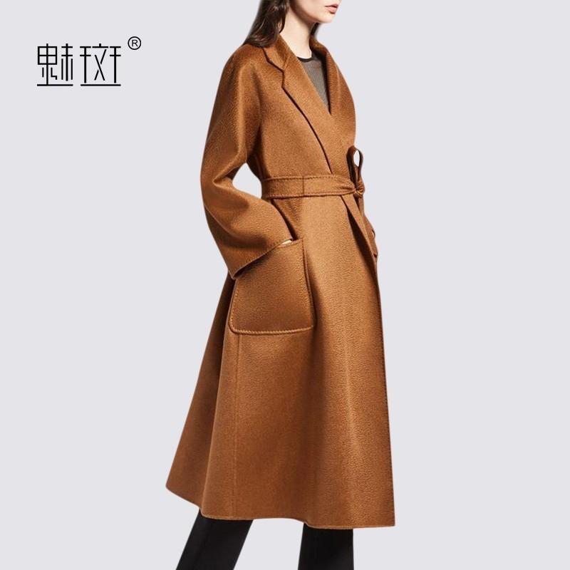Mariage - Oversized Attractive Plus Size Wool Coat Overcoat - Bonny YZOZO Boutique Store
