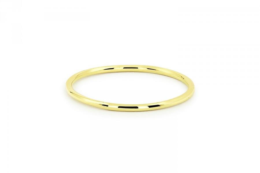 زفاف - Gold Ring / 14K Solid Gold Round Wedding Band / 1.2 MM Yellow Gold Ring / Dainty Stacking Ring / Simple Delicate Ring / Thin wedding band