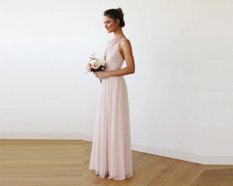 Wedding - Maxi Dress, Maxi Dress Chiffon, Chiffon Maxi Dress, Light Pink Maxi Dress, Maxi Dress With Straps, Maxi Dress Light Pink, Maxi Dress 1170