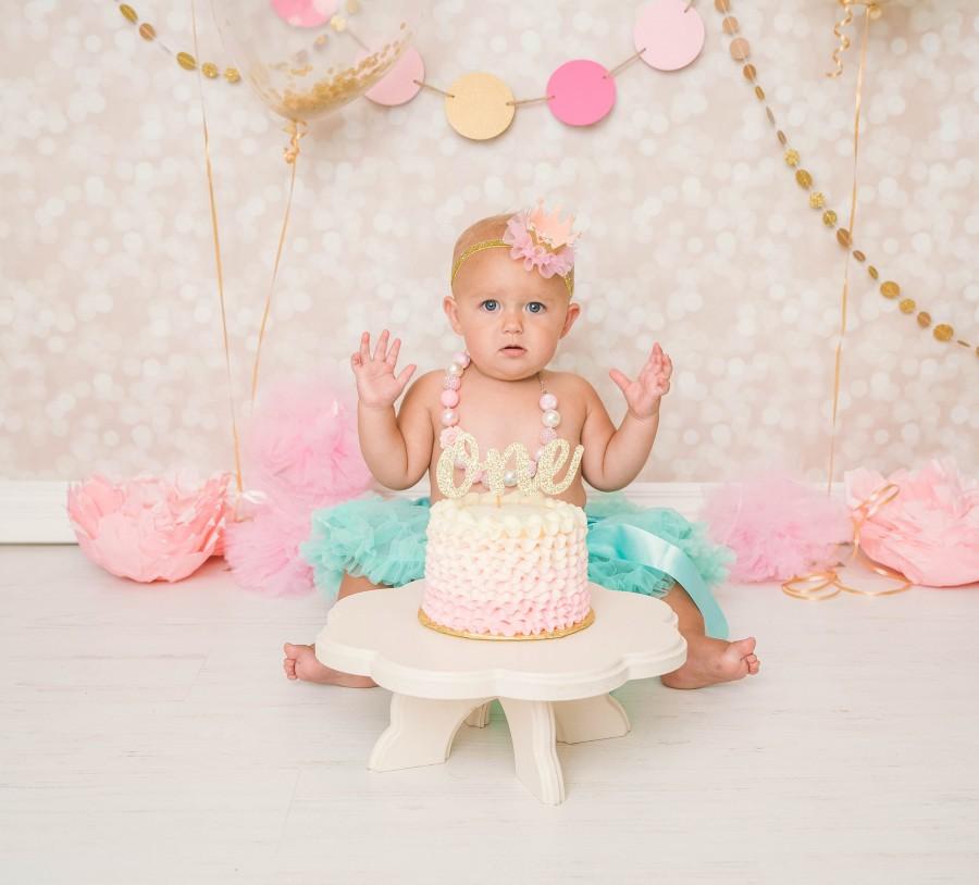 Hochzeit - One Cake Topper - Glitter - Smash Cake Topper. First Birthday. One Cake Topper. Birthday Party. First Birthday. 1st Birthday. First Year.