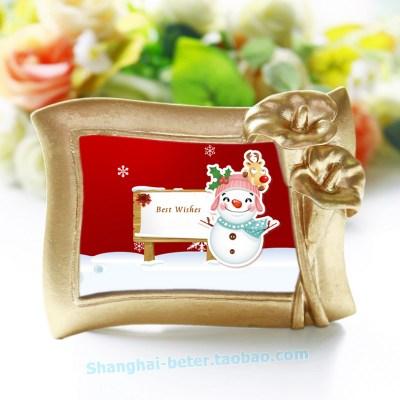 Mariage - Beter Gifts®平安夜聖誕節佈置金色小桌卡Gold Picture Frame BETER-SZ030