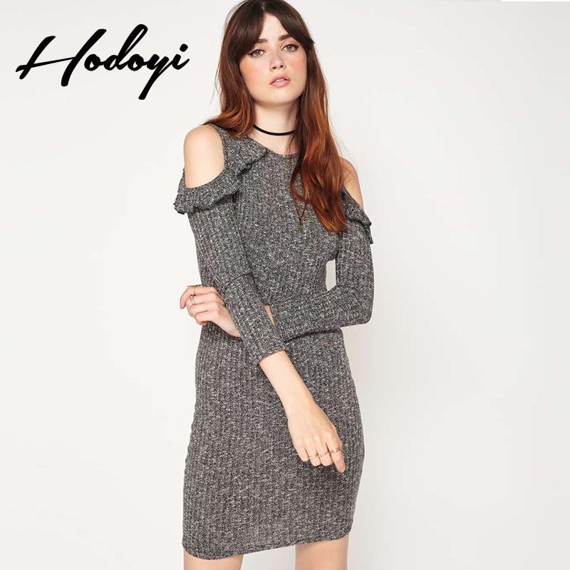 زفاف - Fall 2017 new ladies stylish slim knit strapless dress - Bonny YZOZO Boutique Store