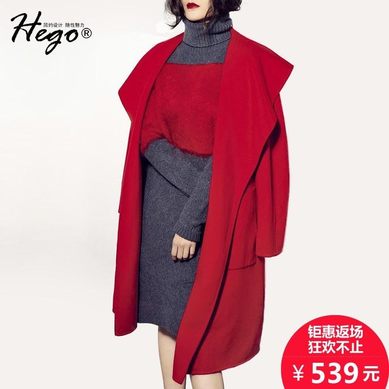 زفاف - 2017 solid color long sleeve heavy woolen cloth woollen coat for fall/winter women's long slim coats - Bonny YZOZO Boutique Store