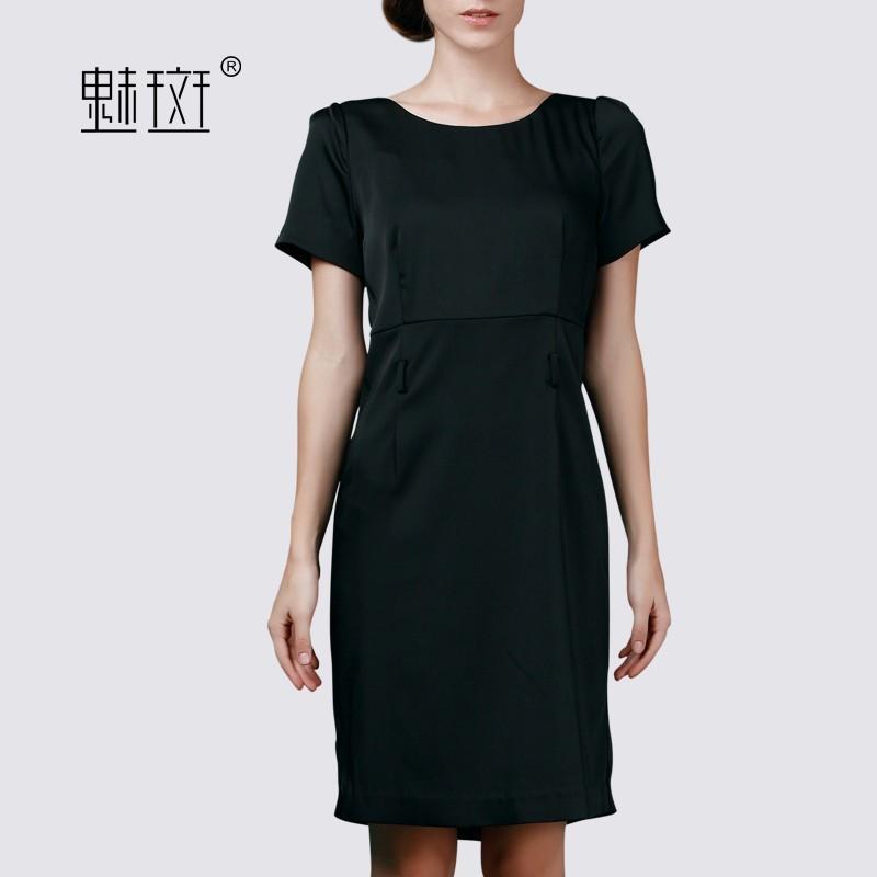 Mariage - New summer Ladies Professional t white-collar professional women's black long dress - Bonny YZOZO Boutique Store