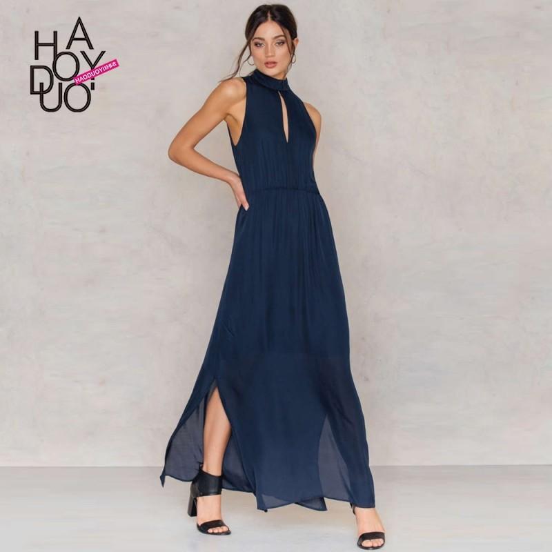 Mariage - Sexy Split Hollow Out Off-the-Shoulder Summer Long Dress Formal Wear - Bonny YZOZO Boutique Store