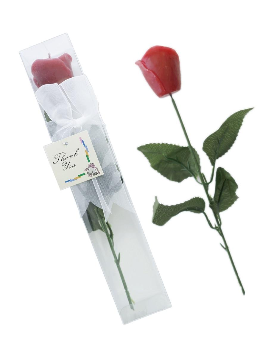 Hochzeit - BeterGifts Red Rose Valentine's Day Gift Tealight Candle Souvenir