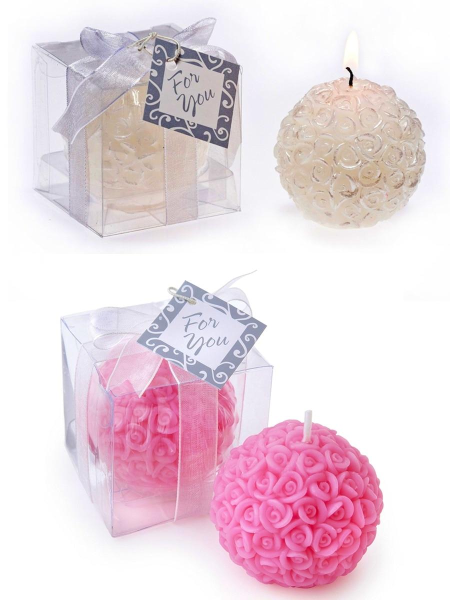 Wedding - BeterGifts Bridal Shower Favor Rose Ball Tealight Candle Souvenir