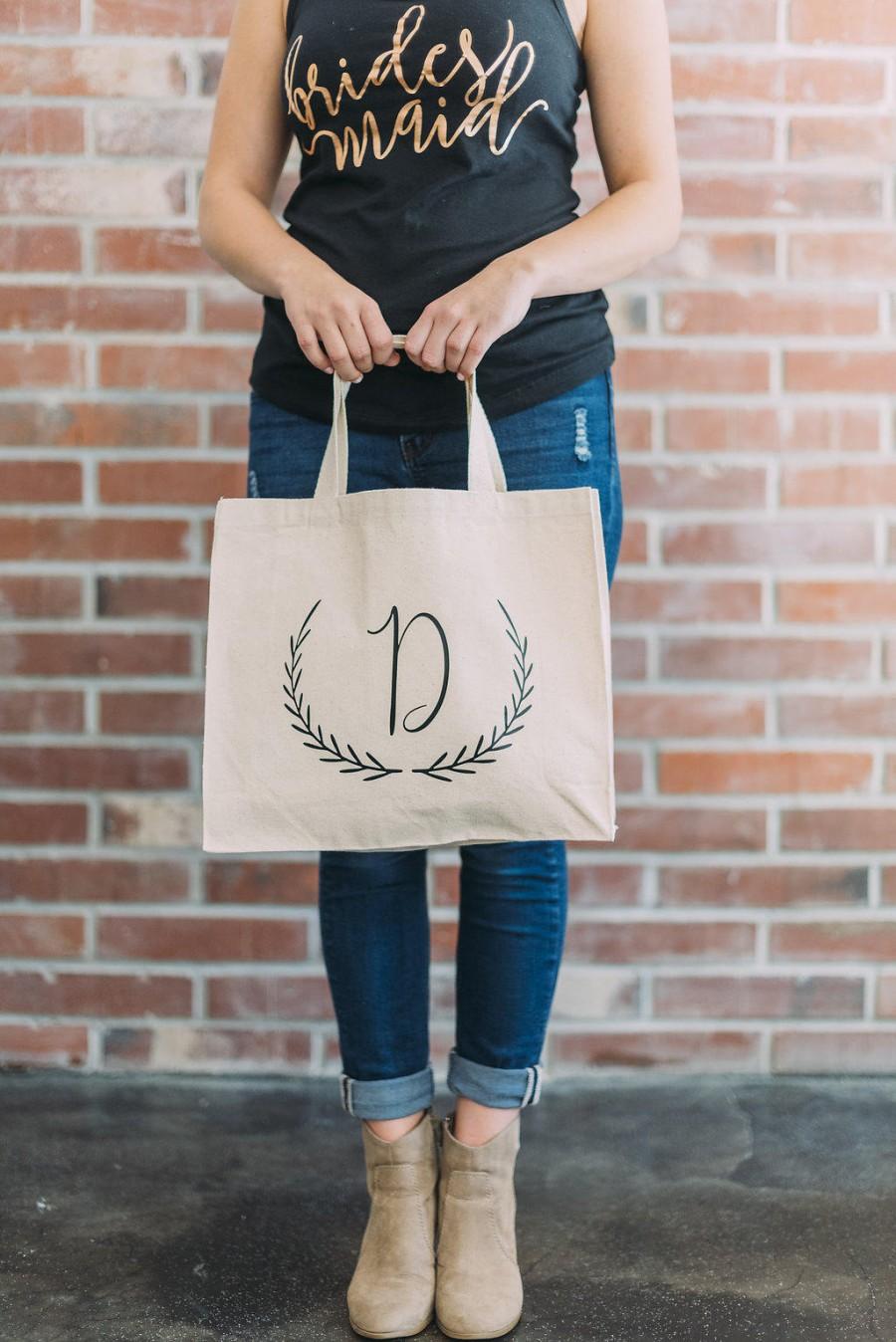 Mariage - Custom Tote, Personalized Tote, Bridesmaid Tote Bag, Bridal Party Totes, Bridesmaid Tote Bag, Initial Tote, Bridal Tote, Bridesmaid Bag