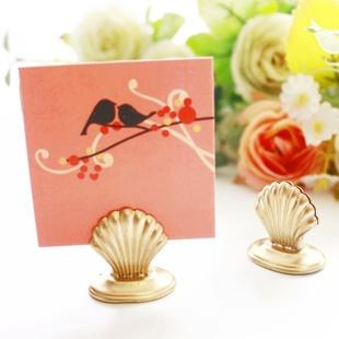 Wedding - BeterGifts Wedding decor Shell Place Card Holder Party Bomboniere WJ025