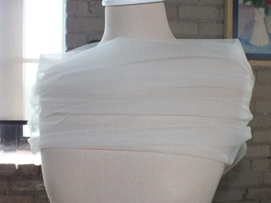 زفاف - Bridal Wrap Wedding Cover Up in Tulle White or Ivory