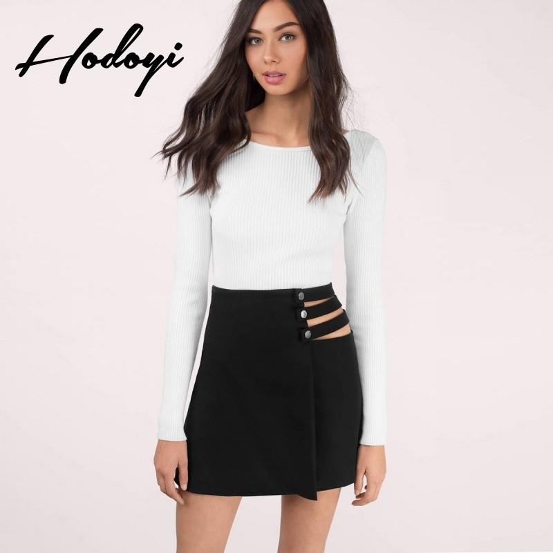 زفاف - Vogue Sexy Hollow Out High Waisted One Color Summer Skirt - Bonny YZOZO Boutique Store