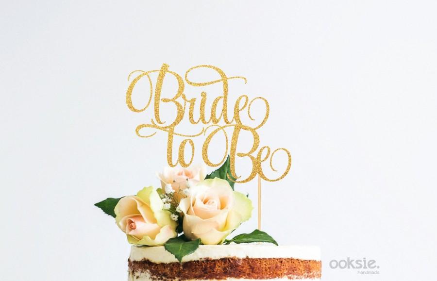 زفاف - Bride to Be Cake Topper - Hen's Party Bridal Shower Cake Topper / Table Centrepiece made from glitter cardstock