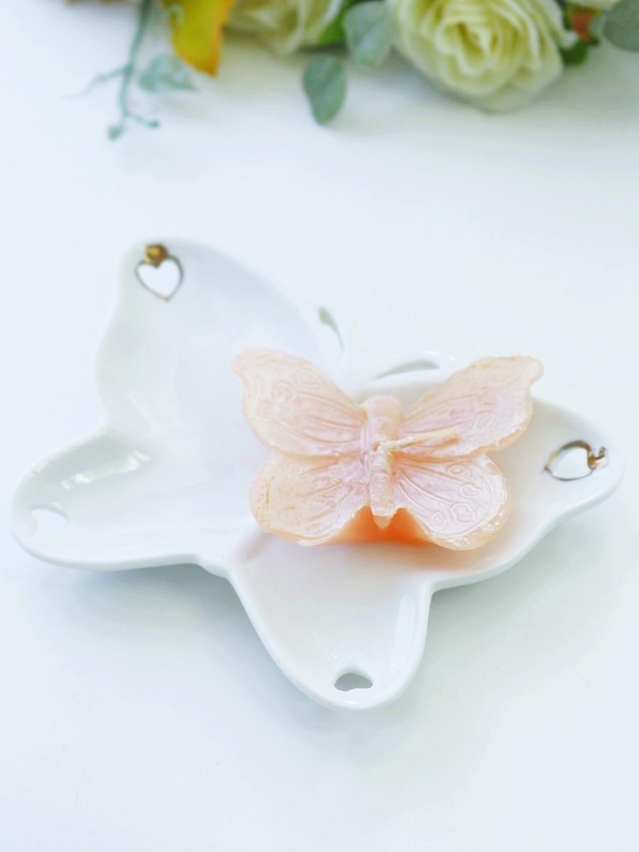 Mariage - BeterGifts Merah Muda Kupu-kupu Tealight Lilin Pesta Dekorasi