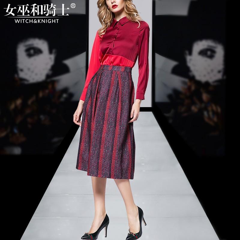 زفاف - 2017 autumn coat set a new high-end shirt dress long bi-fold wallets - Bonny YZOZO Boutique Store