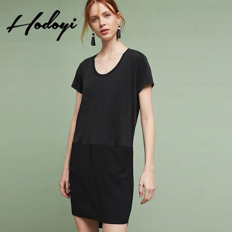 زفاف - Must-have Oversized Simple A-line Scoop Neck One Color Summer Casual Short Sleeves Dress - Bonny YZOZO Boutique Store