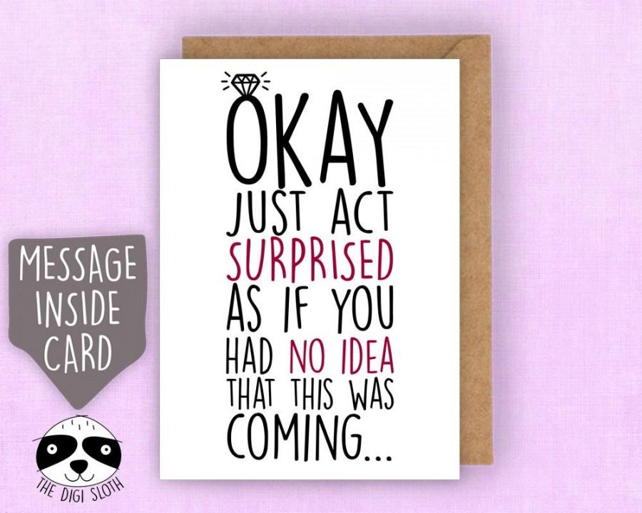 Mariage - Will You Be My Bridesmaid Request Card, Be My Maid Of Honor, Maid Of Honour, Matron Of Honor, Act Surprised, Bridal Proposal - Z029
