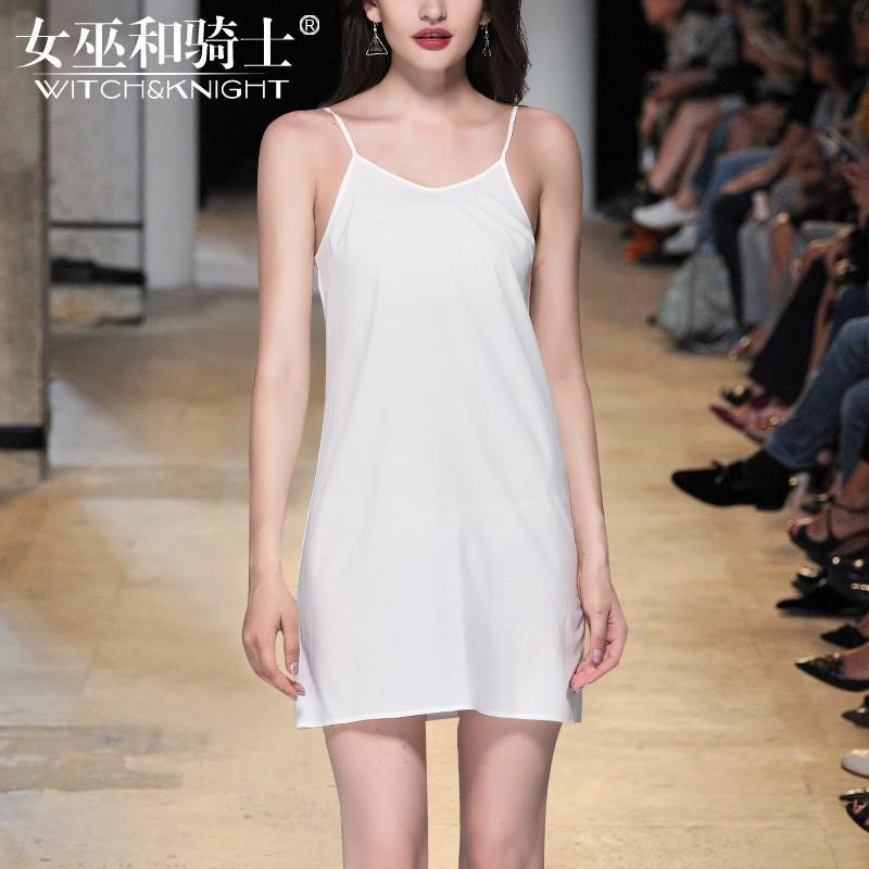 زفاف - Vogue Sexy Attractive Slimming Sleeveless White One Color Sleeveless Top Strappy Top Skirt - Bonny YZOZO Boutique Store