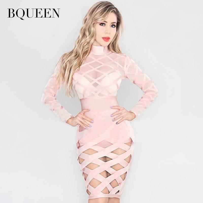 Wedding - 2017 new perspective of the Night club bandage dress mesh bust mid-Length Skirt net yarn sexy skirt H1886 - Bonny YZOZO Boutique Store