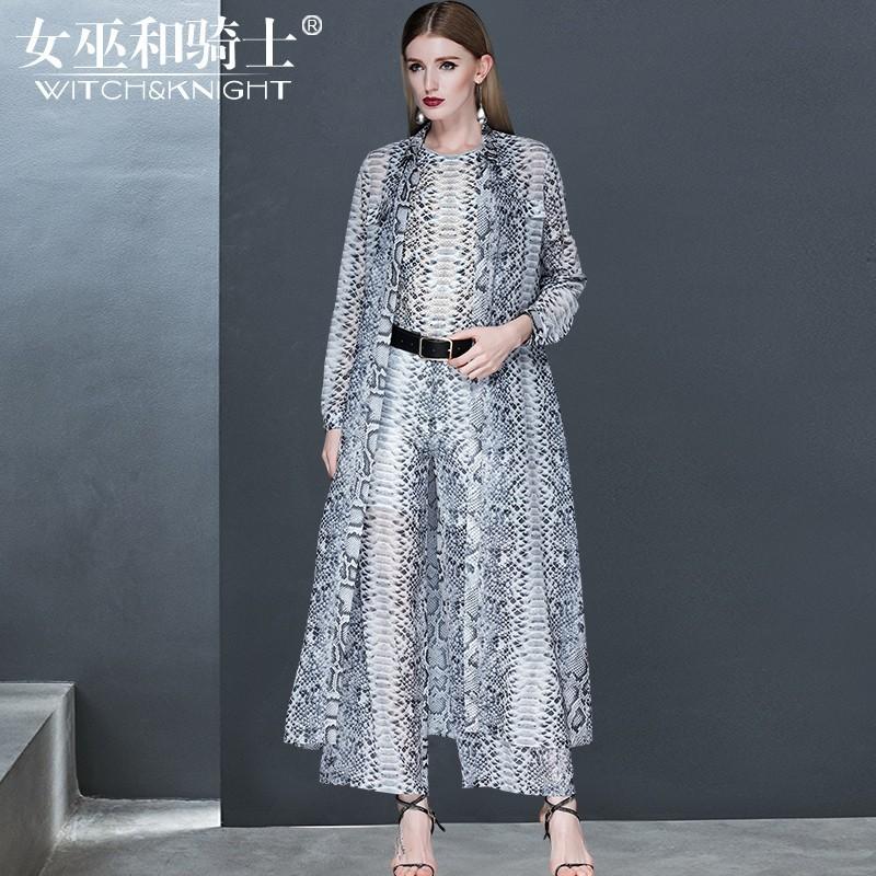 Hochzeit - Attractive Printed It Girl Spring Outfit Three Piece Suit Wide Leg Pant Casual Trouser Coat - Bonny YZOZO Boutique Store