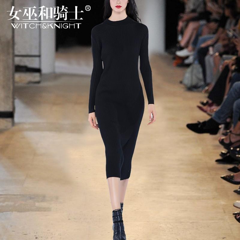Mariage - Vogue Slimming Jersey Wool 9/10 Sleeves Dress Basics - Bonny YZOZO Boutique Store