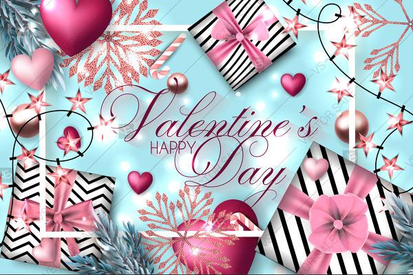 Mariage - Happy Valentine's day card invitation vector