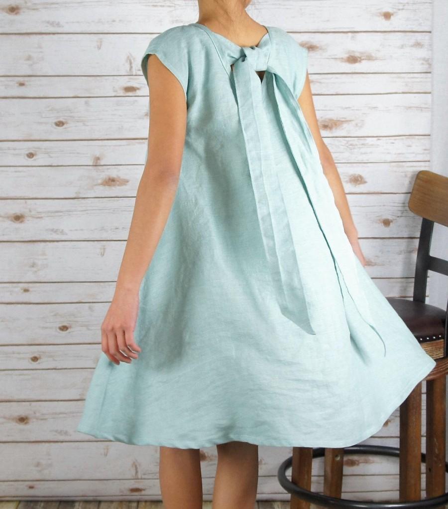 Свадьба - Linen Dress/Washed/ Textured/100% LINEN/LINEN dress/#LD1701