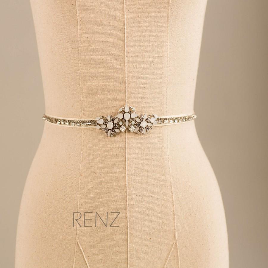 زفاف - Wedding sash, Bridal belt , Bridal sash, Bridesmaids sash Crystal sash Jeweled Belt (SA153)