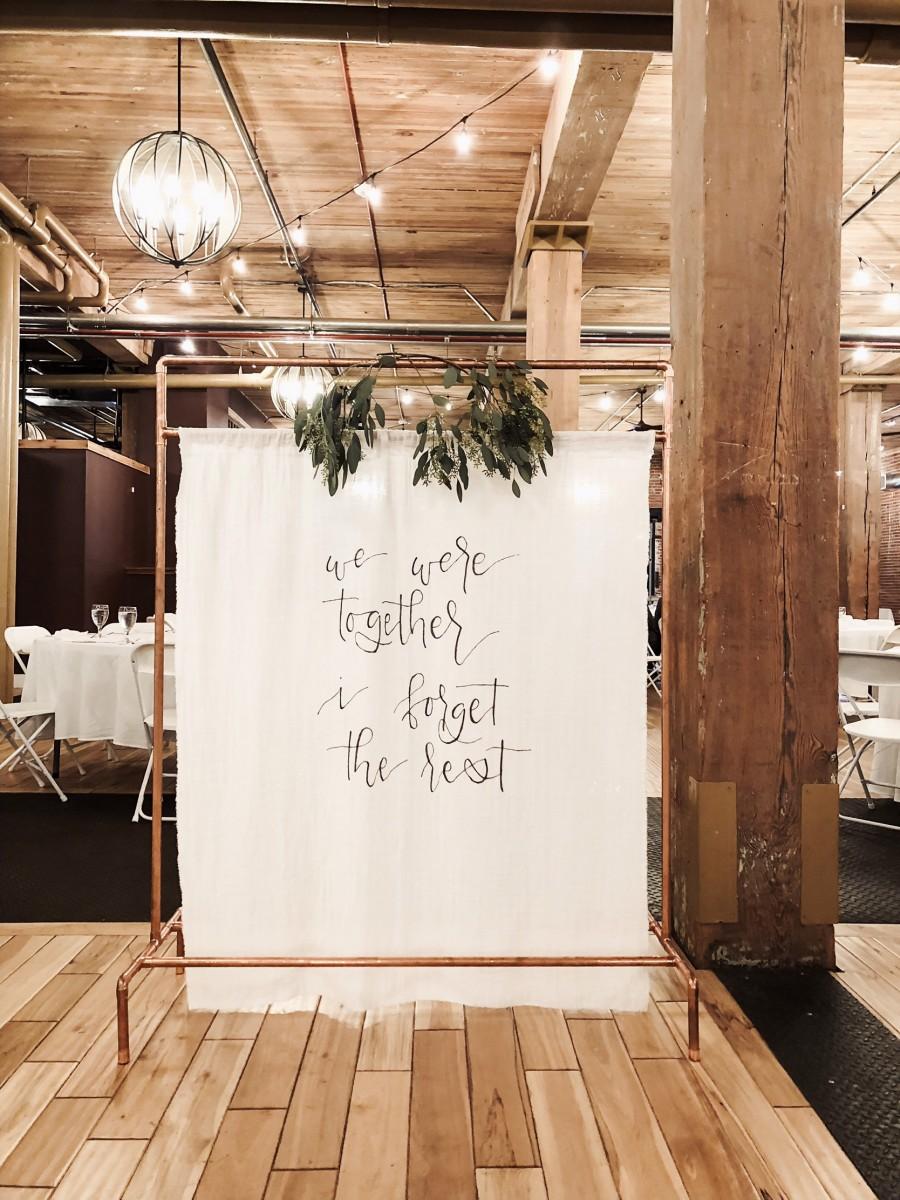 Mariage - Cloth Wedding Backdrop , Cloth Banner, Custom Banner, Wedding Banner, I Love You I Forget the Rest, Custom Handlettered Banner, Quote Banner