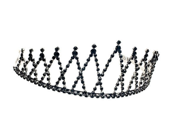 زفاف - Evil Queen Black Rhinestone Crown