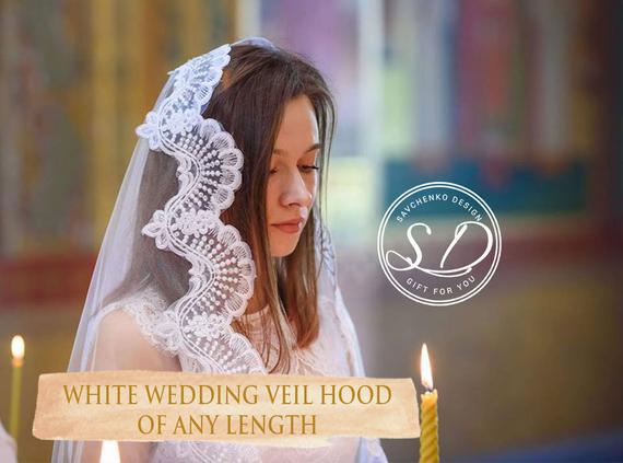 Mariage - 1st Communion veil lace Latin Mass head coverings mass Our Lady of Angels Cloak Cape Catholic Soft Cream Infinity Veil Mantilla Classic