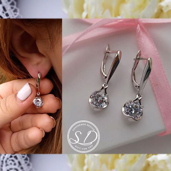Wedding - Silver Knot Earrings Stud Earrings Personalized Boxed Will you be my bridesmaid proposal earring Gift Maid Of Honour Bridesmaid Jewelry Box